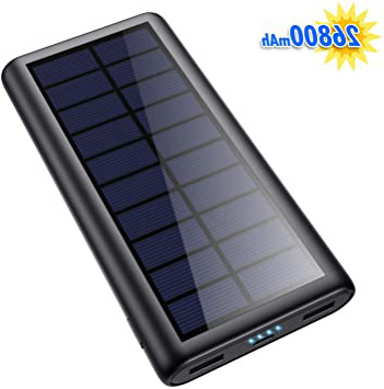 HETP Cargador Solar 26800mA Power Bank con 2 USB Puertos de Salida Simultánea Batería Externa Solar Powerbank Carga Rapida para Teléfono Inteligente,Ipad,Tablet,Drone,Reloj Inteligente,Cámara etc