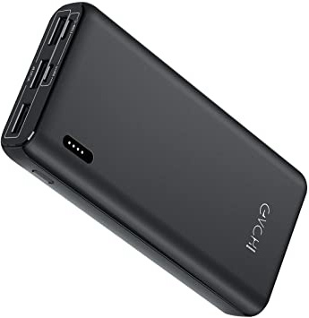GACHI Batería Externa 26800mAh, 4 Indicadores LED Powerbank Ultra Alta Capacidad Cargador Portátil Móvil con 3 puertos USB para iPhone Samsung Huawei tabletas y más