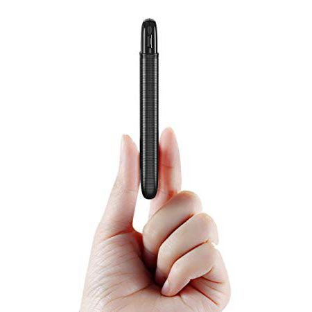 RIWNNI Mini Bateria Externa 5000mAh, Ultra Delgado Power Bank Pequeño y Ligero Batería Portátil con 2 Salida & 2 Entrada Carga Rápida Cargador Portatil Movil para iPhone, Samsung, Huawei y Más - Negro
