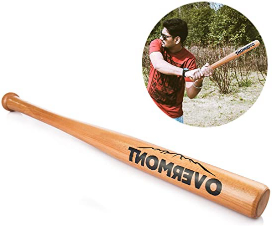 Overmont Bate de béisbol Softball de Madera, tamaño 25/29/33 Pulgadas