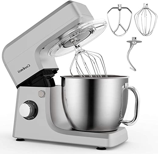 Cookmii 1800W Batidora Amasadora Repostería Profesional Robot de Cocina Automática Multifuncional Amasadoras de pan Capacidad de 6,5 litros,6 velocidades