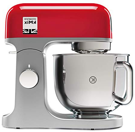 Kenwood kMix KMX750RD - Robot de Cocina, 1000 W, Bol 5 L con Asa, Incluye: Gancho Amasar, Batidora Varillas, Batidora K, Color Rojo