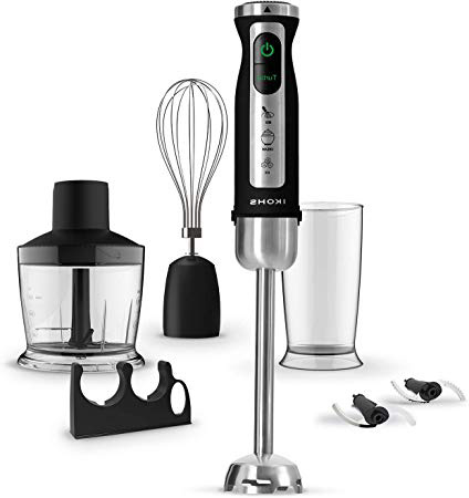 IKOHS FULLMIX Stylance - Batidora de Mano, 1500 w, Regulador, Varilla Batidora, Picahielo, Cúpula con 4 Cuchillas y Antisalpicaduras, Recubrimiento de Titanio (6 accesorios | Stylance Advance)