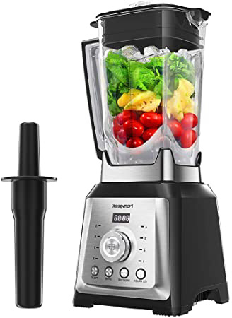homgeek Batidora de Vaso, Licuadora Profesional 2000W, Batidora Smoothie Incluye 4 Programas Preestablecidos, 8 Velocidades Ajustables y 2 litros Jarra Tritan, 30.000 U/min, Sin BPA