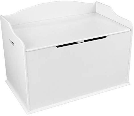 KidKraft Austin Baúl con Tapa para almacenaje de Juguetes de Madera, Muebles para Salas de Juego y Dormitorio de niños, Blanco