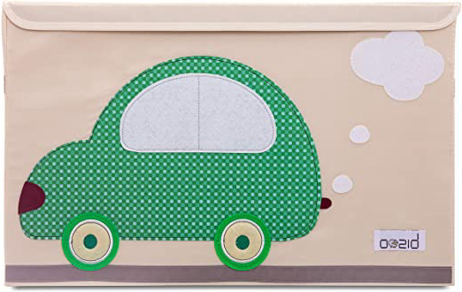 bisoo - Baul para Juguetes - Caja De Almacenaje - Cofre Infantil - Cierre Magnetico - Arcon Plegable - Coche Clasico De Felpa - Capacidad XXL