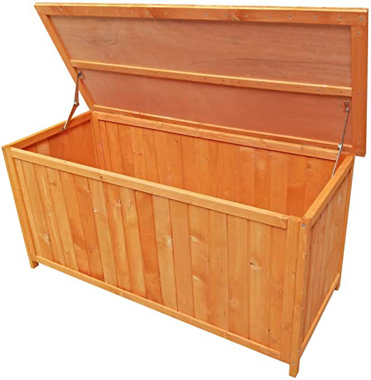 WilTec Baúl Madera Pino jardín