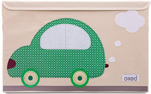 bisoo - Baul para Juguetes - Caja De Almacenaje - Cofre Infantil - Cierre Magnetico - Arcon Plegable - Coche Clasico De Felpa - Capacidad XXL