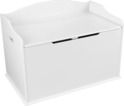 KidKraft Austin Baúl con Tapa para almacenaje de Juguetes de Madera, Muebles para Salas de Juego y Dormitorio de niños, Blanco