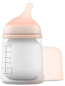 Suavinex Zero-Zero Biberón anticólicos +0 meses, 180 ml - Tetina Lactancia Materna, Flujo Adaptable