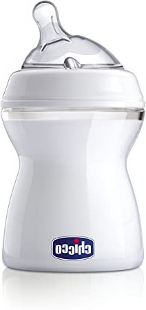 Botella 250ml Chicco PP Natural Feeling silicona chupete Flux inclinado Medio Bout 2 Meses