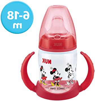 Nuk Disney Minnie Mouse Biberón aprendizaje de silicona, 150 ml, modelos aleatorios