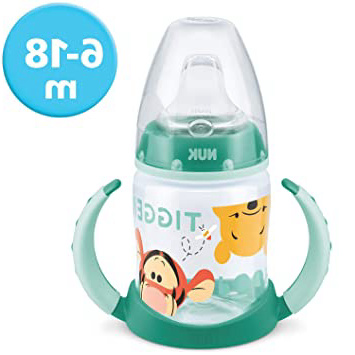 NUK Disney Winnie First Choice - Biberón (polipropileno, 150 ml, boquilla de silicona, sin BPA, a partir de 6 meses) verde verde