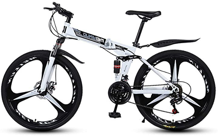 HBBH Adultos 27 Velocidad Unisex Plegable Bicicleta de montaña Ligera Ciudad de Bicicletas para Mujeres de los Hombres de Las señoras con Asiento Ajustable Comodidad de una Silla, 26 Pulgadas