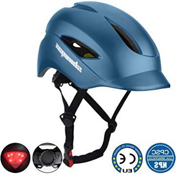 Shinmax Casco de Bicicleta con Casco de Bicicleta Certificado CE y Casco de Seguridad Trasero Ligero y Ajustable para Hombres y Mujeres Adultos, montaña/Carretera/Paseo