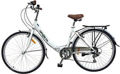 Bicicleta plegable para mujer, para ciudad, 26 pulgadas, 7 velocidades Shimano, de ECOSMO 26ALF08W