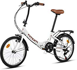 Moma Bikes Bicicleta Plegable Urbana SHIMANO FIRST CLASS 20" Alu, 6V. Sillin Confort, Blanco