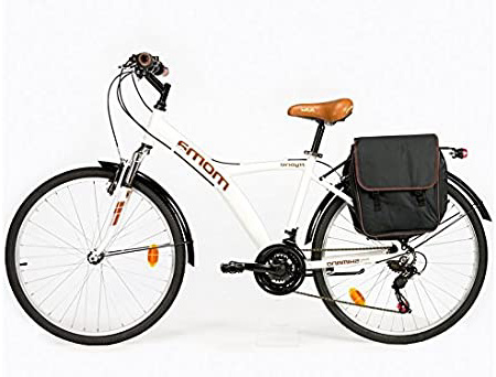 Moma Bikes Bicicleta Trekking / Paseo HYBRID 26", Alu, SHIMANO 18V, Susp. Delant.