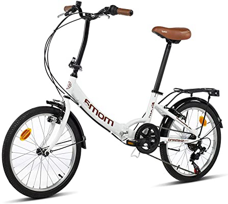 Moma Bikes Bicicleta Plegable Urbana SHIMANO FIRST CLASS 20" Alu, 6V. Sillin Confort, Blanco