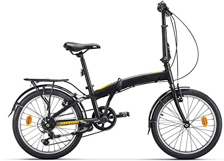 AFX Bicicleta Plegable Urbana 20" Goteborg, Negro