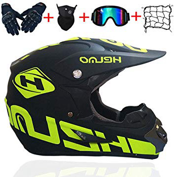 Casco de Descenso para jóvenes Adultos Regalos Gafas máscara Guantes Bolsillo Neto BMX MTB ATV Bicicleta Carrera Integral Integral Casco
