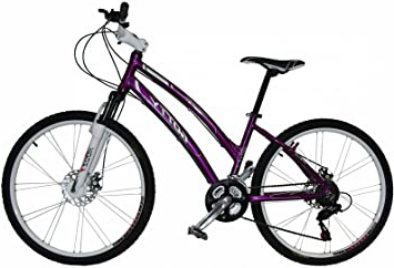 Gotty Bicicleta de montaña MTB mujer CRS, aluminio 26", con suspensión de aluminio regulable, cambio de 21 velocidades y frenos de disco.