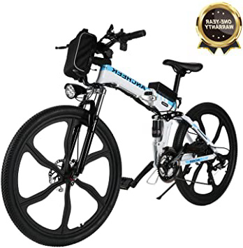 BIKFUN Bicicleta eléctrica, 20"/26" Ebike para Adulto, Batería de Litio-Ion(36V, 8Ah), 250W, Transmisión de Velocidad Shimano 7