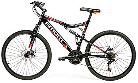 Moma Bikes Bicicleta Montaña HIT 26", SHIMANO 21V, Doble Freno Disco, Full Suspension
