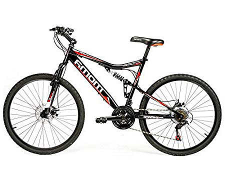 Moma Bikes Bicicleta Montaña HIT 26", SHIMANO 21V, Doble Freno Disco, Full Suspension