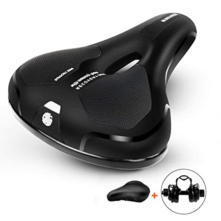 shenkey Sillín de Bicicleta, cómodo Asiento de Bicicleta Espuma de Memoria Cojín para Silla de Montar Acolchada, Reemplazo de sillín de Bicicleta Hueca y ergonómica para MTB, Bicicletas de Carretera