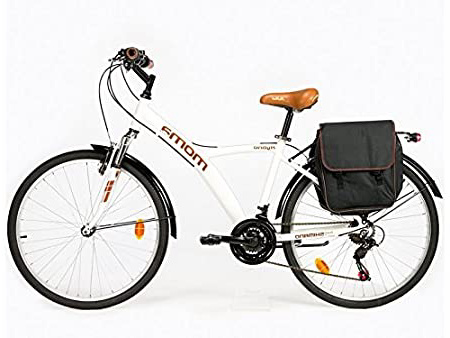 Moma Bikes Bicicleta Trekking / Paseo HYBRID 26", Alu, SHIMANO 18V, Susp. Delant.