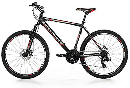 Moma Bikes MTB GTT - Bicicleta 26" Btt Shimano profesional, Aluminio, Unisex Adulto, Negro , L (1,70-1,79 m)