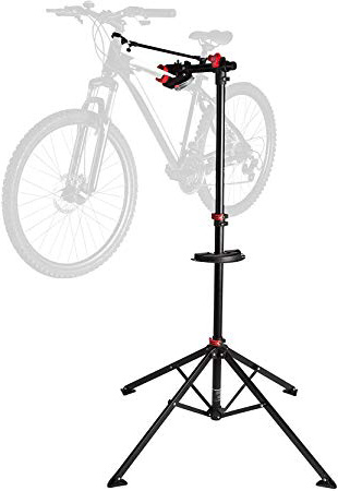 Ultrasport Caballete para Bicicleta, Caballete de Montaje Estable, para Reparaciones en Todos los Modelos de Bicicletas, Tensor Quicklock, Bandeja de Herramientas magnética, máx. 30 kg