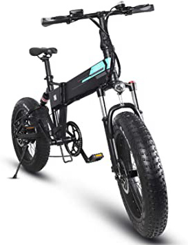 Bicicleta de Montaña Eléctrica para Adultos,Motor de 250W,Caja de Cambios de 7 Velocidades,Batería de 12.5Ah,Neumáticos de 20 Pulgadas,Batería Extraíble,Pantalla LCD,100 km de Larga Distancia
