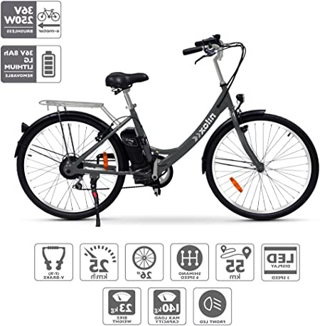 Nilox X5 Bicicleta Eléctrica, Unisex Adulto, Negro, Talla única