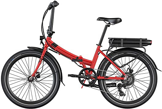 Legend Siena Bicicleta Eléctrica Plegable Urbana Smart eBike Ruedas de 24 Pulgadas, Frenos de Disco Hidráulicos, Batería Ion 36V