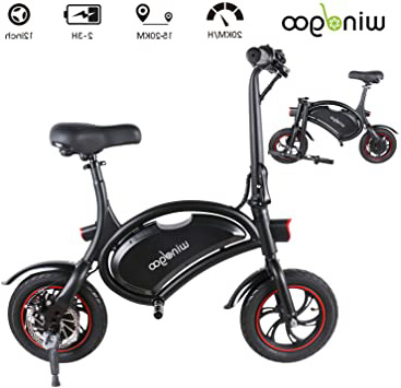 Windgoo Bicicleta Electrica 36V Plegable - E-Bike 12", Actualizar Bici Electrica Urbana Ligera para Adulto