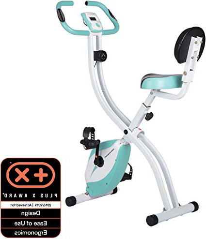 Ultrasport F-Bike 150/200B Bicicleta estática con sensores de Pulso de Mano, con/sin Respaldo, Plegable, Unisex