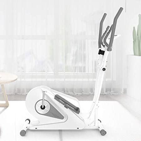 LK-HOME Bicicleta Elíptica, Máquina para Adelgazar Fitness, Máquina Elíptica con 8 Niveles De Resistencia Y Sensor De Frecuencia Cardíaca, Máquina De Entrenamiento Cardiovascular