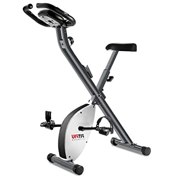 FITFIU Fitness BEST-200 Bicicleta Estática Plegable, Unisex Adulto, Blanco, Sillín sin respaldo,Talla Única