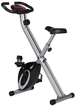 Ultrasport F-Bike 150/200B Bicicleta estática con sensores de Pulso de Mano, con/sin Respaldo, Plegable, Unisex