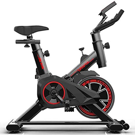 Zzxxo Bicicleta estática de Spinning Deportiva para Estudio,Cardiovascular, Ciclismo, hogar, Gimnasio, Monitor LED, Bicicleta EstáTica con Sensores De Pulso De Mano, Plegable, Unisex