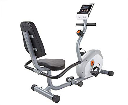 V-Fit G-RC Recumbent Magnetic Cycle - Bicicletas estáticas (Interior, magnético), Color Silver-Grey and Green