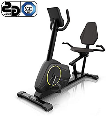 KLAR FIT Epsylon Relax Cycle Cross AS Bicicleta estática elíptica (Posición reclinada, Correa SilentBelt System, 24 Niveles de Resistencia, Freno magnético, Soporte Tableta, PulseControl)