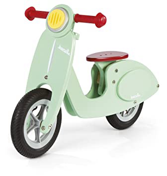 Janod - Verde Menta Bicicleta Scooter sin pedales de madera (J03243)