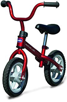 Chicco First Bike - Bicicleta sin pedales con sillín regulable, color rojo, 2-5 años