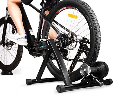 INTEY Rodillo Bicicleta Plegable, Rodillo Magnético de Ciclismo con 6 Niveles