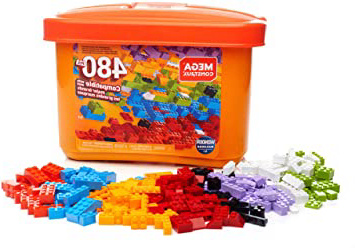 Mega Construx Caja de 480 piezas y bloques de construcción para niños +3 años (Mattel GJD23)