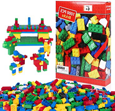 NEEGO Bloques de Construcción 1000 Piezas Bloques de Construcción Infantil 3D Juegos de Construcción Ladrillos de Construcción Juguete Colorido Juego para Niños Juguetes Educativos (Set C)