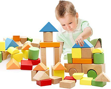 Lewo Bloques de construcción de Madera de los niños determinados Juguetes educativos de apilamiento 32 Piezas